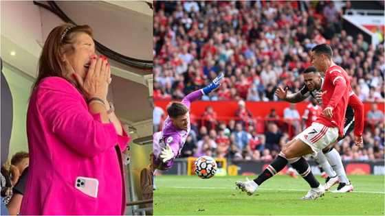 Cristiano Ronaldo’s mom reduced to tears at Old Trafford after watching her son score brace for Man United