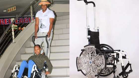 Man builds extraordinary wheelchair that easily moves on staircases