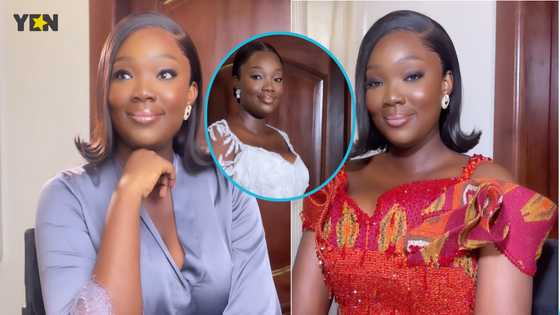 Ghanaian bride looks ravishing in a 90s-inspired turn up blunt-cut as she marries a famous young lawyer