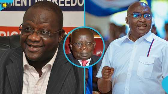 Former NPP chairman Paul Afoko and Kojo Mpiani visit Dr Bawumia to offer congratulations