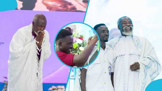 Boxer who used Adom Kyei's miracle sticker returns to his church, sprays GHS 100 notes