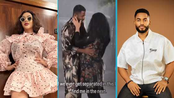 Nadia Buari and Chike Daniels' BTS kissing video in new movie trends, peeps in awe
