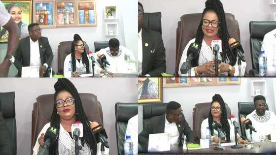 Nana Agradaa copies Akuapem Poloo as she holds a dramatic press conference after being 'freed'