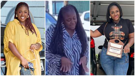 Video of Tracy Boakye freely dancing on the streets of Paris in a super hot jeans shorts causes stir