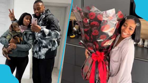 Antoine Semenyo's Girlfriend Flaunts Gigantic Roses Received on Valentine's Day: Video