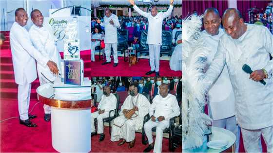 Rev Steve & Stanley Mensah: Identical Ghanaian twin pastors mark 60th bday, photos pop up