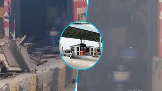 Abandoned toll booth in Ghana now serves as sleeping places for homeless people