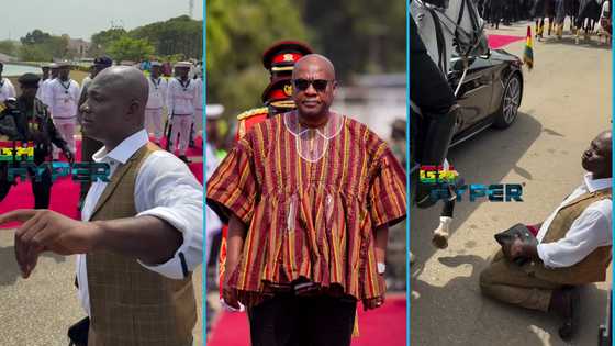SONA 2025: Appiah Stadium denied a 2nd time, kneels as Mahama leaves Parliament, video trends