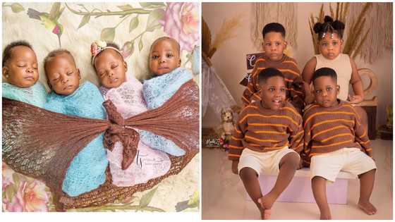 Many react massively as adorable 'then & now' photos of quadruplets surface online