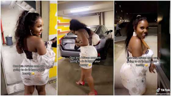 Nigerian man hypes lover in Yoruba, she smiles and blushes in video: "You're beautiful, say it"