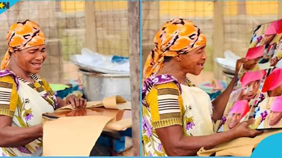 Ghanaian man celebrates Gobɛ seller, surprises her with a gift, video evokes joy