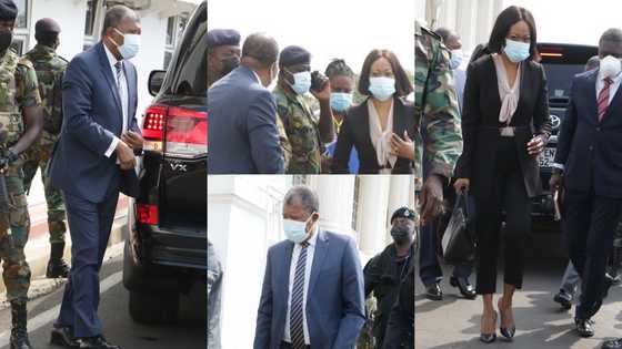 Photos of Jean Mensa's husband pop up as he appears at the Supreme Court to support her