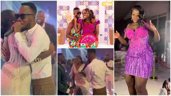 Anita Sefa Boakye's sister slays in white fringe dress while dancing with musician Akwaboah