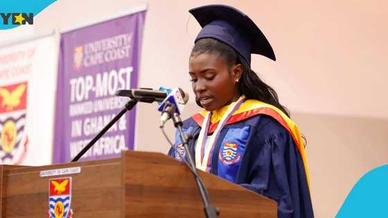 Hilda Abena Wilson: Ghanaian lady's academic brilliance honoured at UCC graduation ceremony