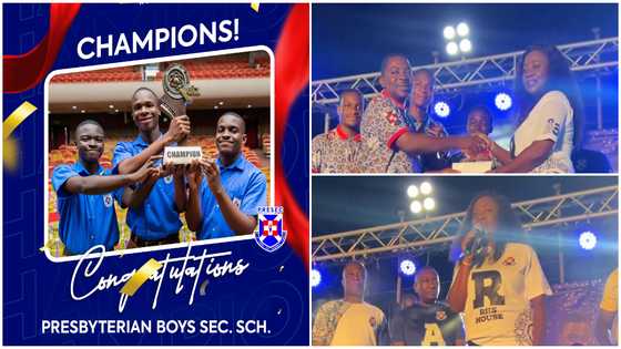 Presec NSMQ contestants awarded GH¢60k by alum after winning trophy for the 8th time