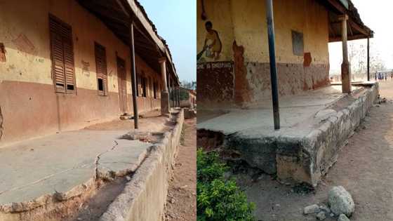 Photos of dangerously dilapidated school building in Ashanti Region pop up