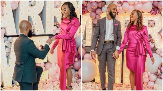 Handsome man who met lady online proposes to her with “marry me” balloons in cute photos; many react