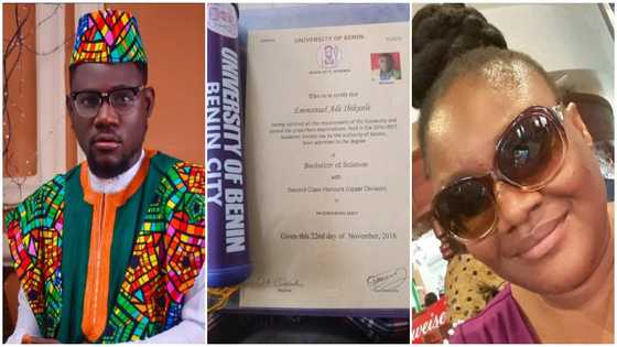 Man whose mum sold wrappers to send him to school thanks her in 12 languages