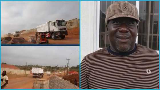 Kumasi-based road contractor Kofi Job buys 300 new trucks in a single day, video Stirs reactions
