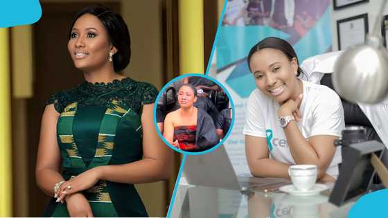 Otumfuo’s daughter grabs spotlight with stylish mourning at Asantehemaa’s funeral, video
