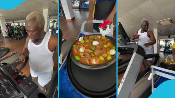 SDK gets served large bowl of fufu and meat at the gym in viral video