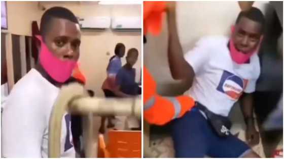 He was scared: Man runs for his life as person chases him with 'snake'; scatters things in video
