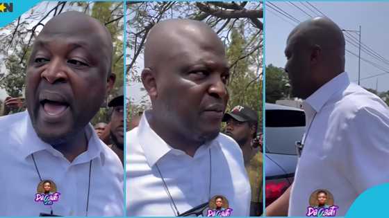 Ibrahim Mahama scolds mourner at funeral service of John Dumelo's late father, video
