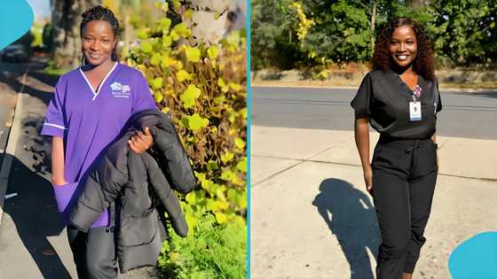 Ghanaian lady who once worked as a cleaner in the US rejoices as she becomes a nurse in the US