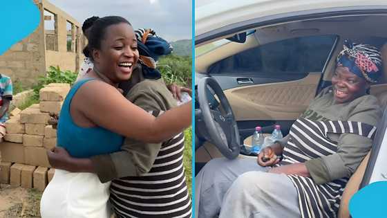 Ghanaian lady celebrates mum with a brand new car, thanks her for being "a good mother"