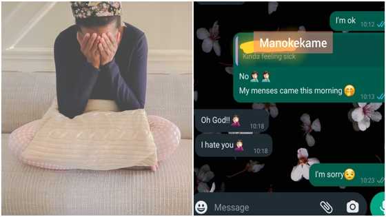 My boyfriend always gets ill whenever I have my period; what should I do - GH lady; shares chats to prove