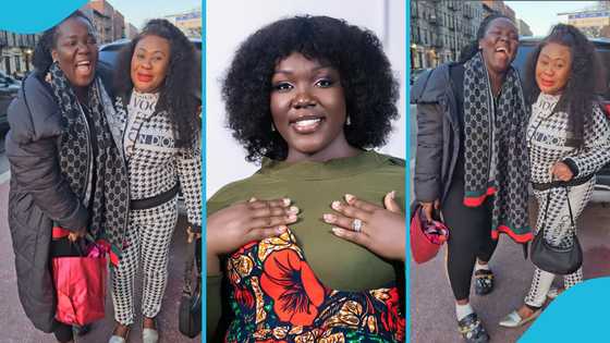 Obaa Cee excited as she meets Tima Kumkum in the US, gives her Xmas gift