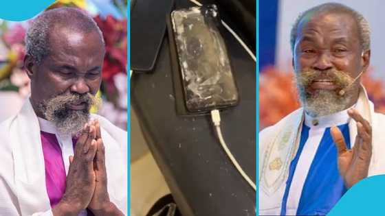 "It will fix it": Member of Adom Kyei's church spreads anointing oil on broken phone