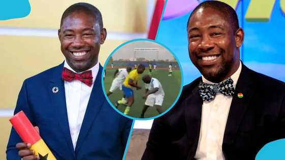 Okoe Boye displays football skills after 2024 election defeat: "He plays better than Vinicius Jnr"