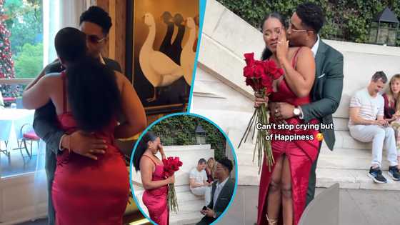 Pretty lady in tears over surprise marriage proposal from her handsome boyfriend: “I said yes”