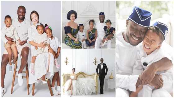 Family photos of man, his wife and their 3 kids slaying in native attire pop up; stir massive reactions