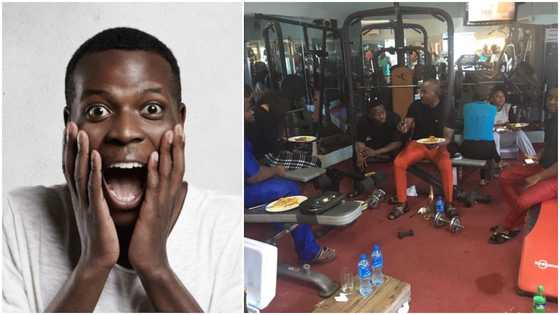 Photo of People Eating and Drinking in a Gym Instead of Working Out Causes Stir
