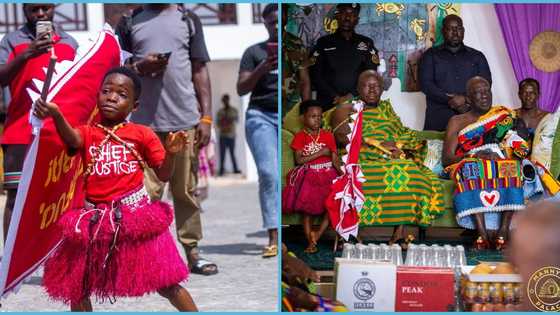 Little boy dances with energy and grace to welcome Otumfuo to Cape Coast