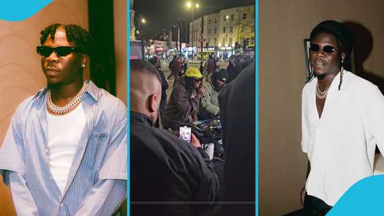 Stonebwoy spotted performing by the roadside in London, obroni folks fail to recognise him