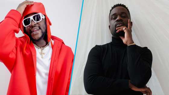 Medikal lights up Sarkodie's cigar on the 'We Made it' music video set, many excited about their bromance