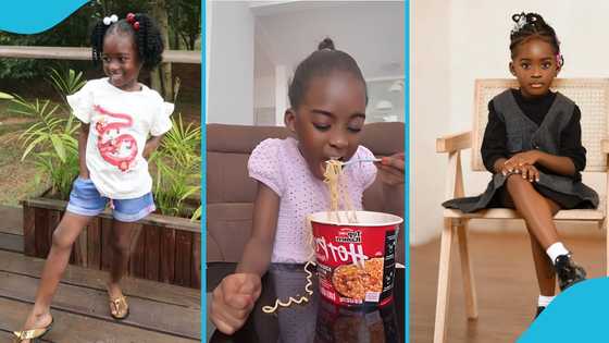 Island: Medikal and Fella's daughter eats noodles, shares her opinion like an influencer
