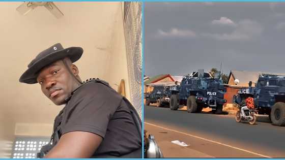 Police officer deployed to Bawku appeals to Ghanaians to pray for him, shares police activity in video