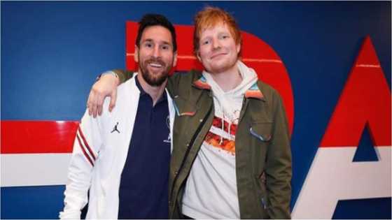 PSG Star Messi meets with grammy award winning superstar after win over Man City