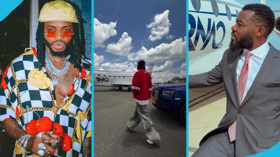 Diamond Platnumz uses Richard Quaye's private jet to travel to Ghana, video excites fans