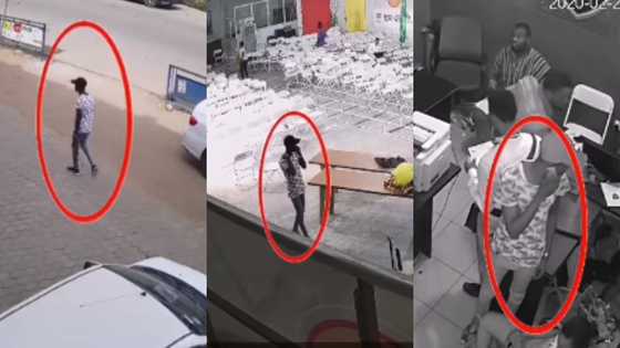 Expert at stealing phones & laptops in crowded areas in Accra recorded live on CCTV
