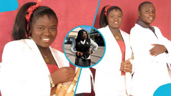 Ghanaian gospel singer Cee Music shows off plump figure and looks abroad, fans in awe
