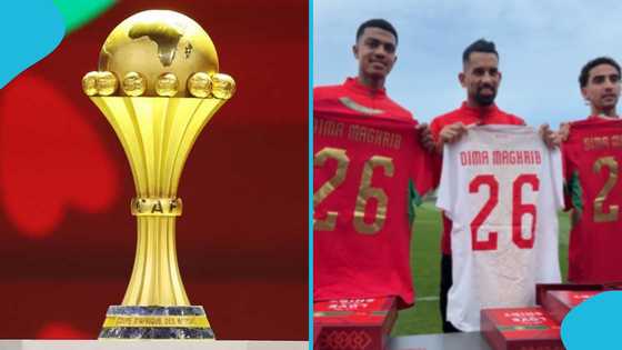 Morocco footballers celebrate AFCON 2026 win with special jersey unveiling