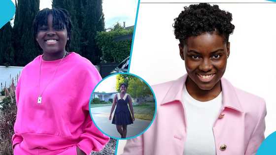 DJ Switch impresses fans as she slays like a supermodel in a stylish top and pleated skirt