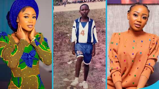 Akuapem Poloo drops old photo in sports jersey, speaks on how far she had come