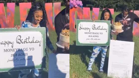 Loyal girlfriend buys 28 acres of land as birthday gift to her man; Netizens react massively