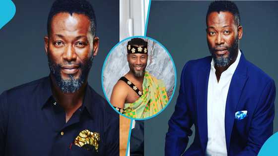 Adjetey Anang looks dapper in kente outfit for his 50th birthday; Kidi and Dr Louisa react